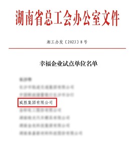 幸福威勝|(zhì)威勝榮獲“湖南省幸福企業(yè)試點單位”